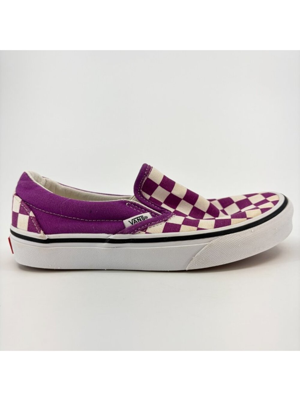 Vans Classic Slip-On Checkerboard Womens Size 5 Purple Athletic Shoes Sneakers